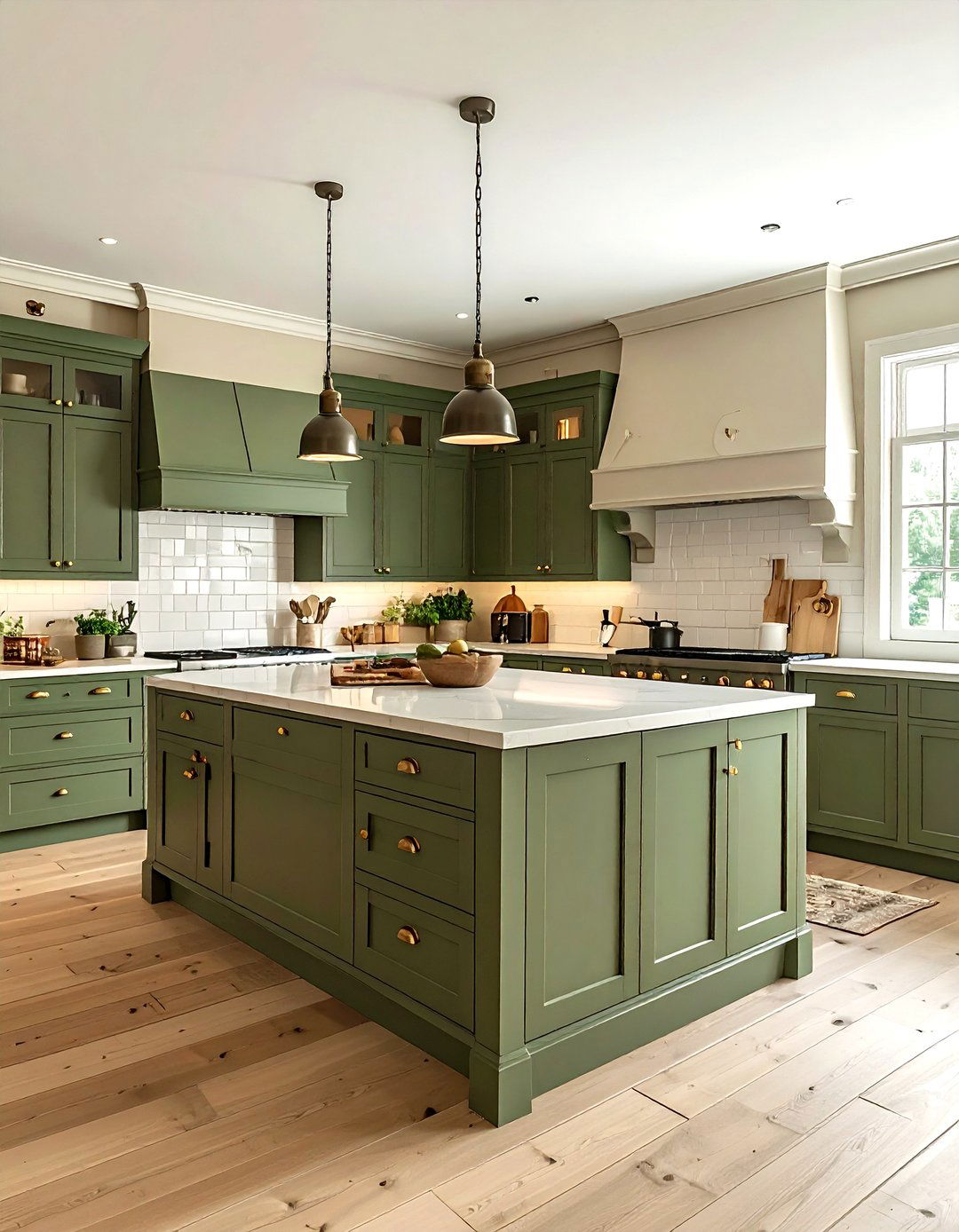 Sage Green Shaker Cabinets - 30 English country kitchen ideas