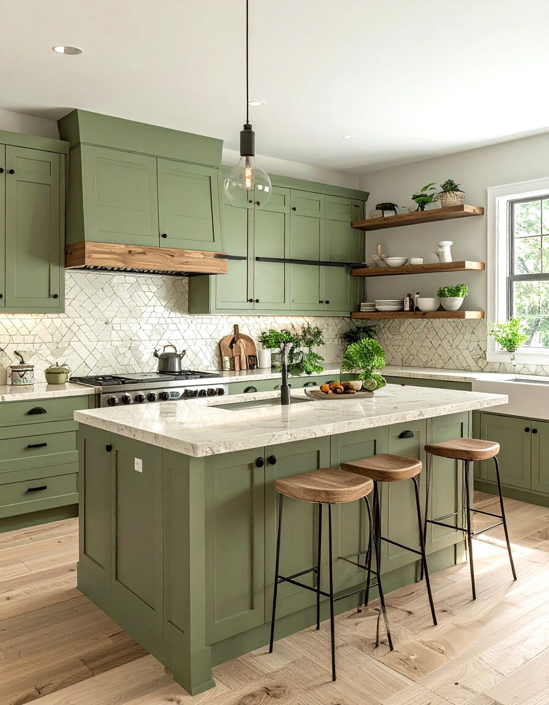 Sage Green Shaker Kitchen - 30 shaker kitchen cabinet ideas