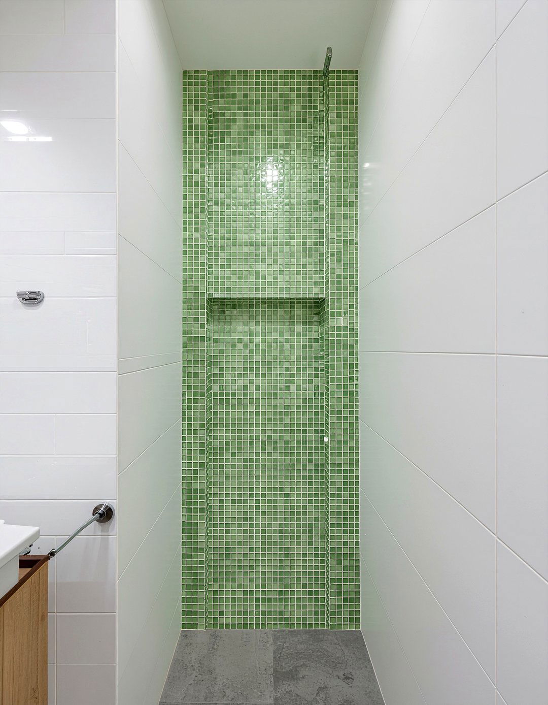Sage Green Shower Niche - 30 sage green bathroom ideas