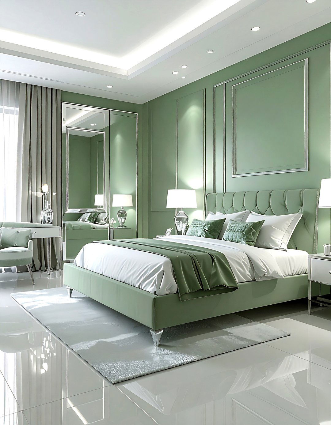 Sage Green Silver Bedroom - 30 sage bedroom ideas