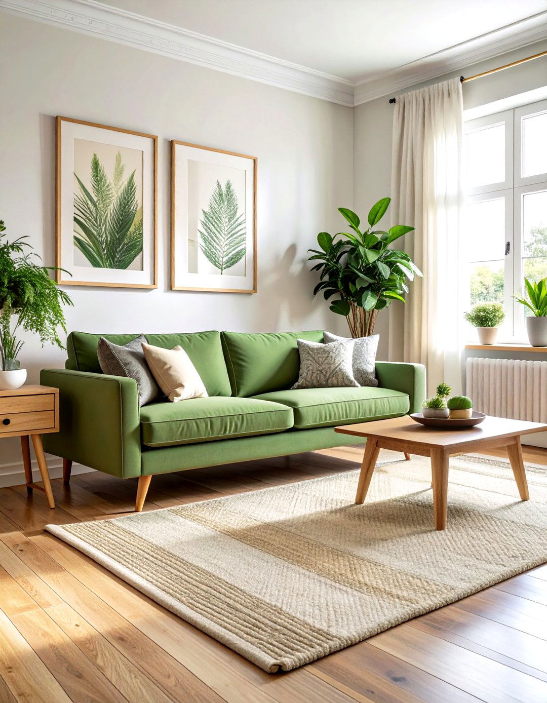 Sage Green Stain Proof Couch - 30 living room performance fabric sofa ideas