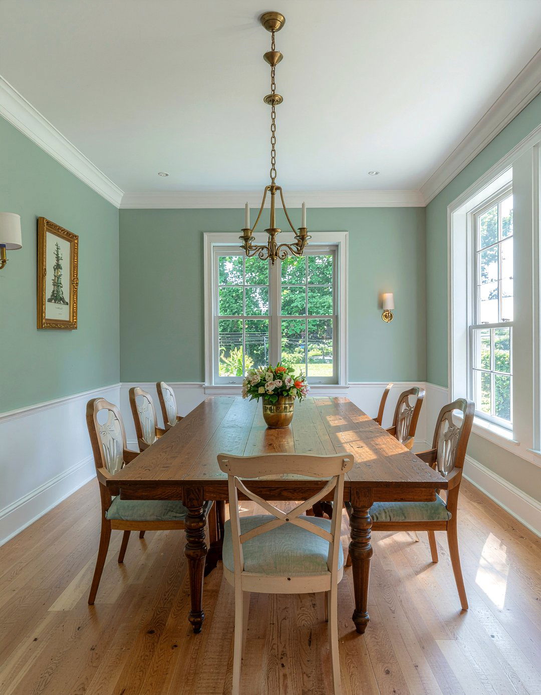 Sage Green Wall Paint - 30 colonial dining room ideas