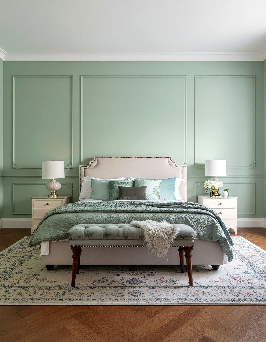 Sage Green Wall Paneling - 30 bedroom sage green walls