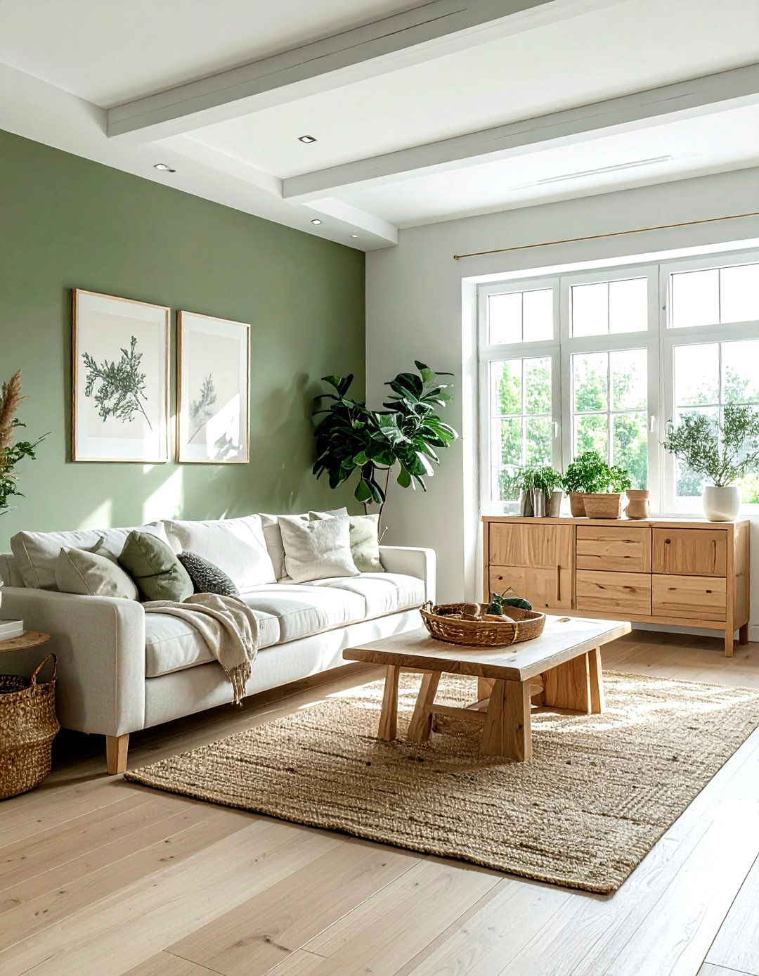Sage Green Wallpaper - 30 living room botanical wallpapers