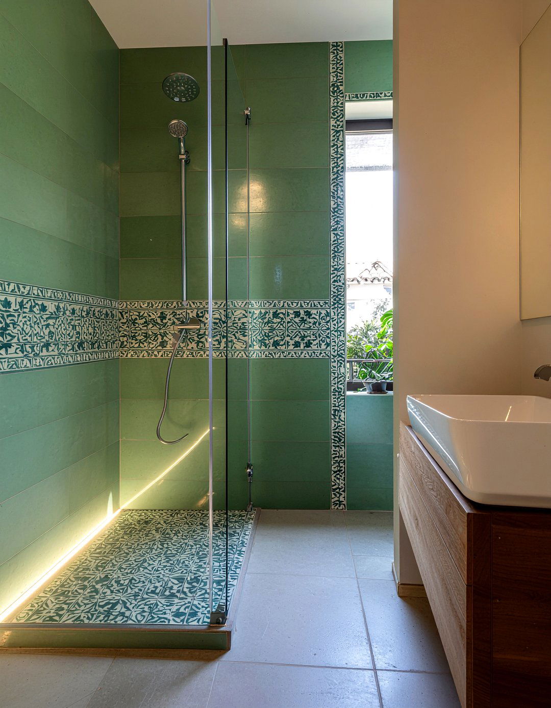 Sage Green Zellige Tile - 30 sage green bathroom ideas