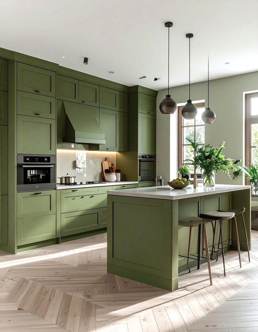 Sage and olive green kitchen - 30 olive green kitchen ideas