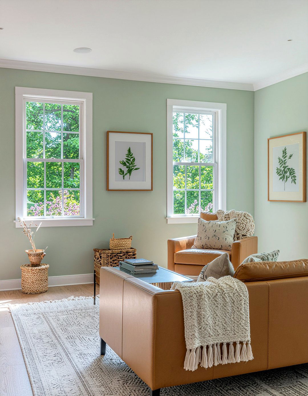 Sage and tan living room - 30 warm toned living room ideas