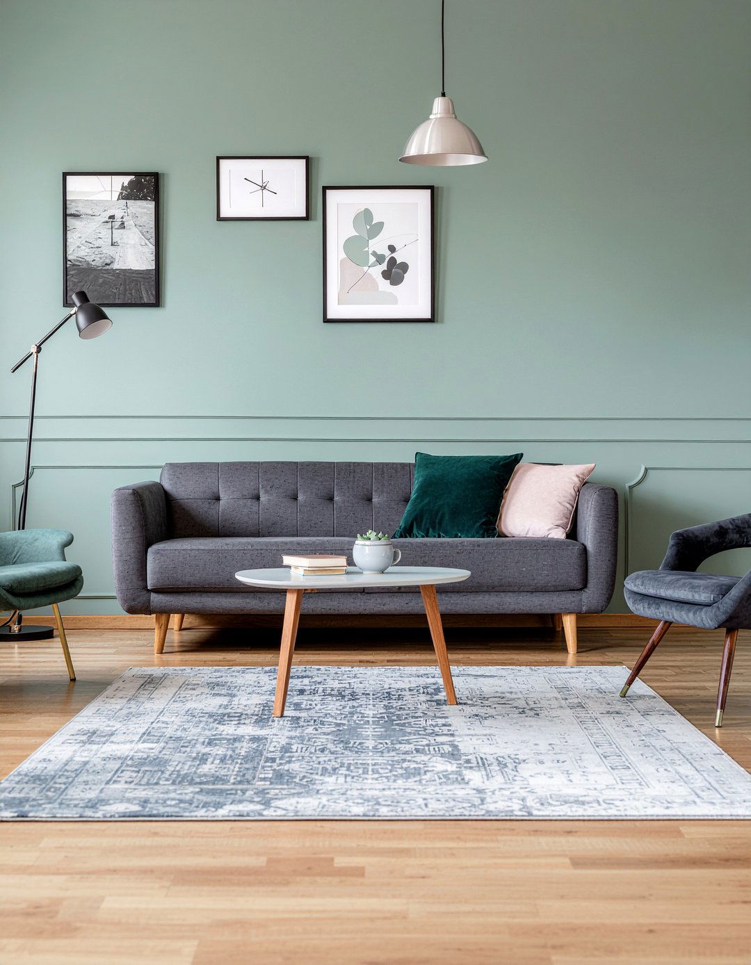 Sage green and grey living room - 30 living room sage green walls