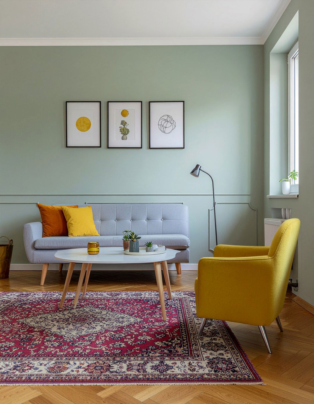 Sage green and mustard living room - 30 living room sage green walls