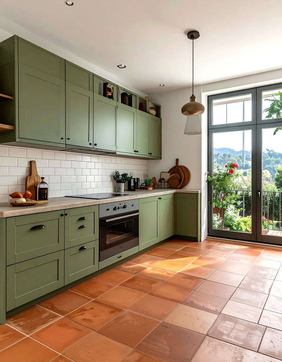 Sage green and terracotta kitchen - 30 terracotta kitchen ideas
