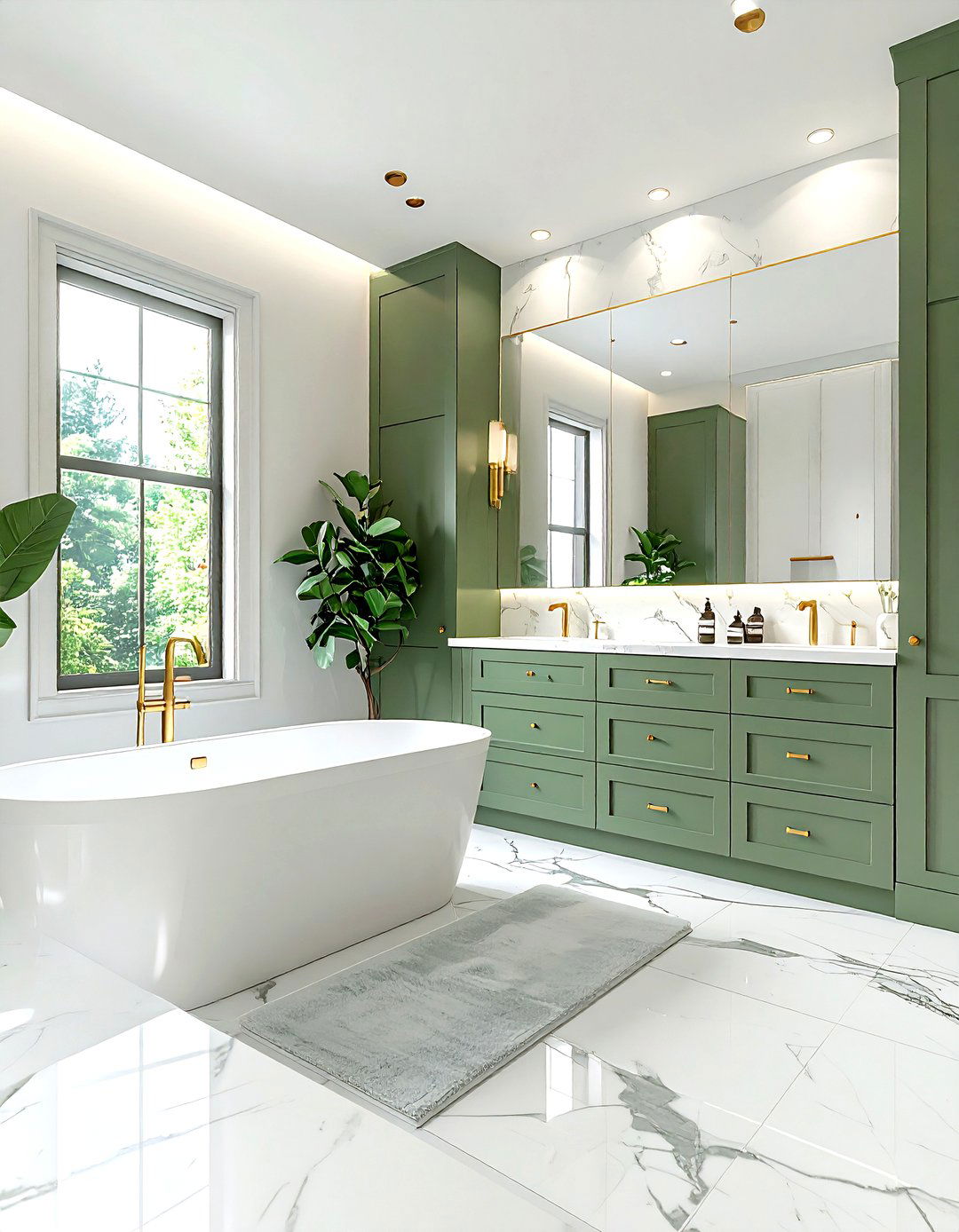 Sage green bathroom - 30 modern bathroom ideas