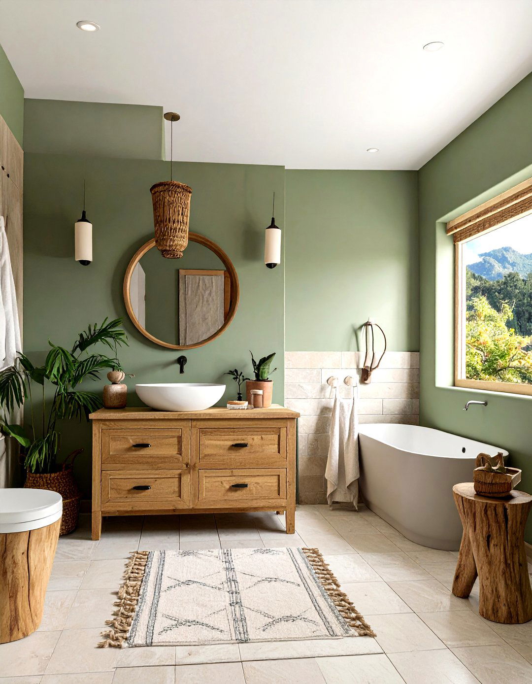 Sage green bathroom - 30 southwestern bathroom ideas