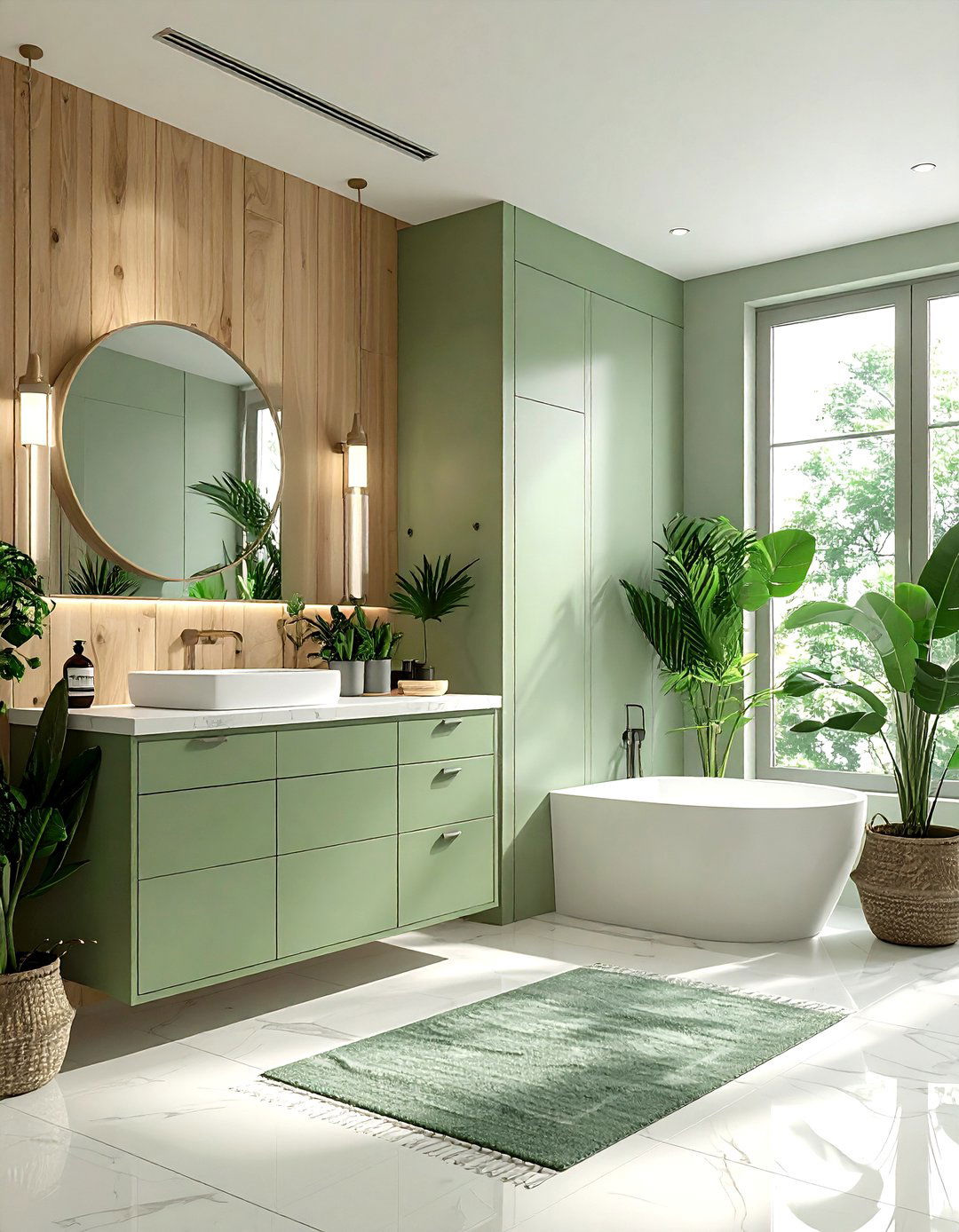 Sage green bathroom - 30 stunning bathroom ideas