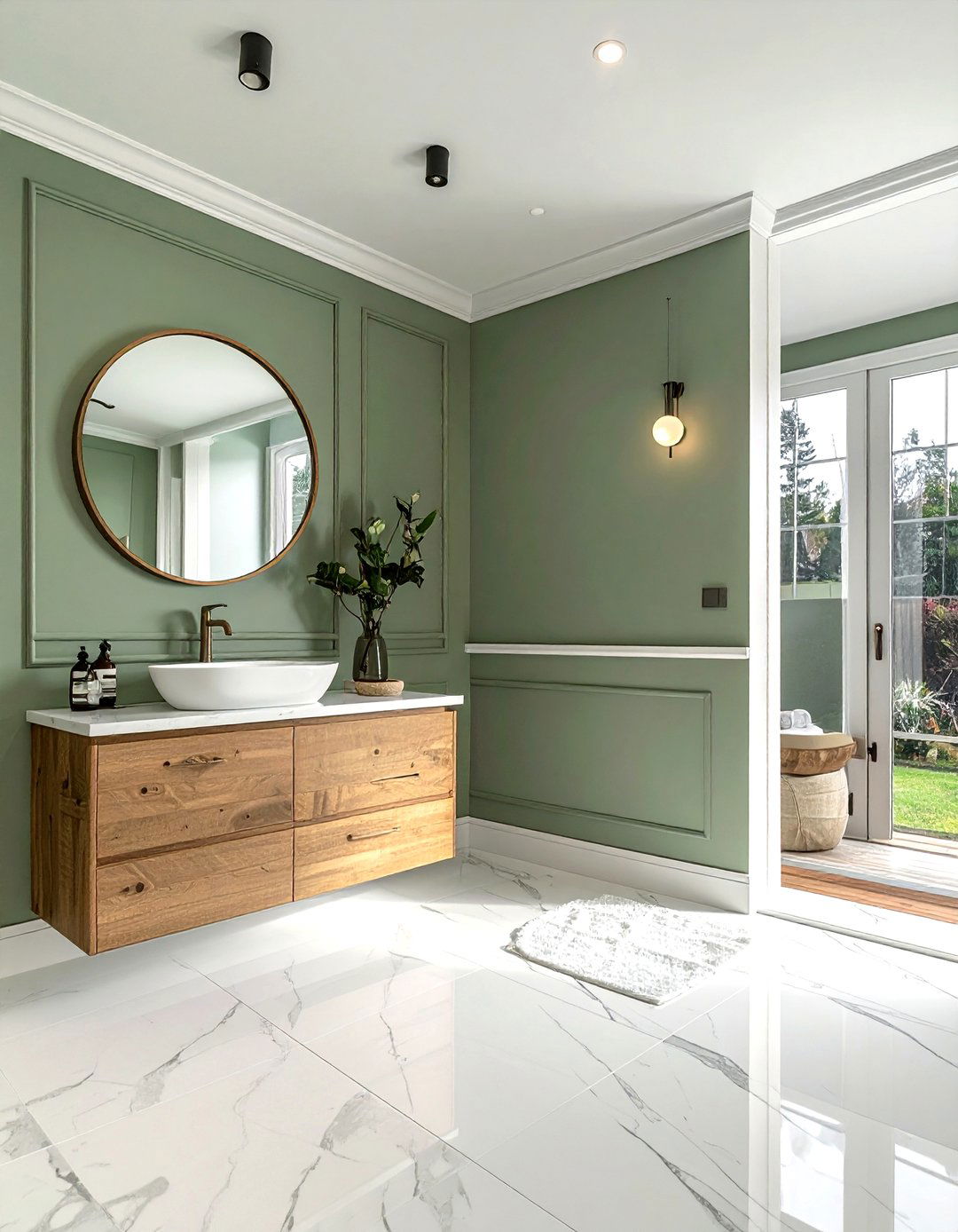 Sage green bathroom paint - 30 Southern bathroom ideas