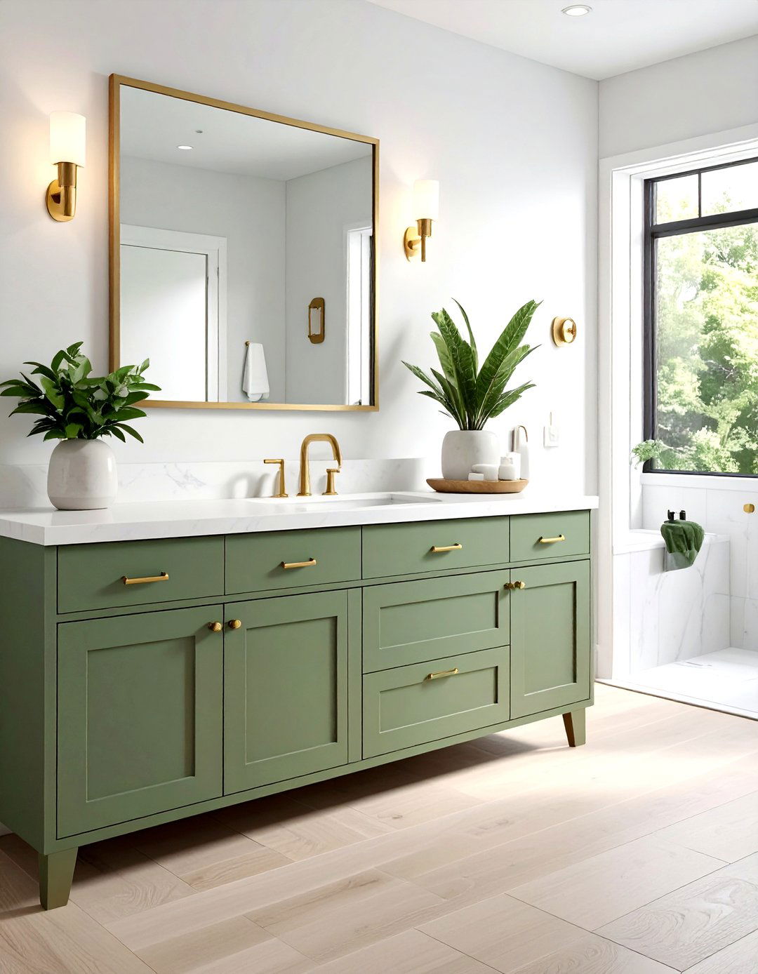 Sage green bathroom vanity - 30 bathroom vanity cabinet ideas