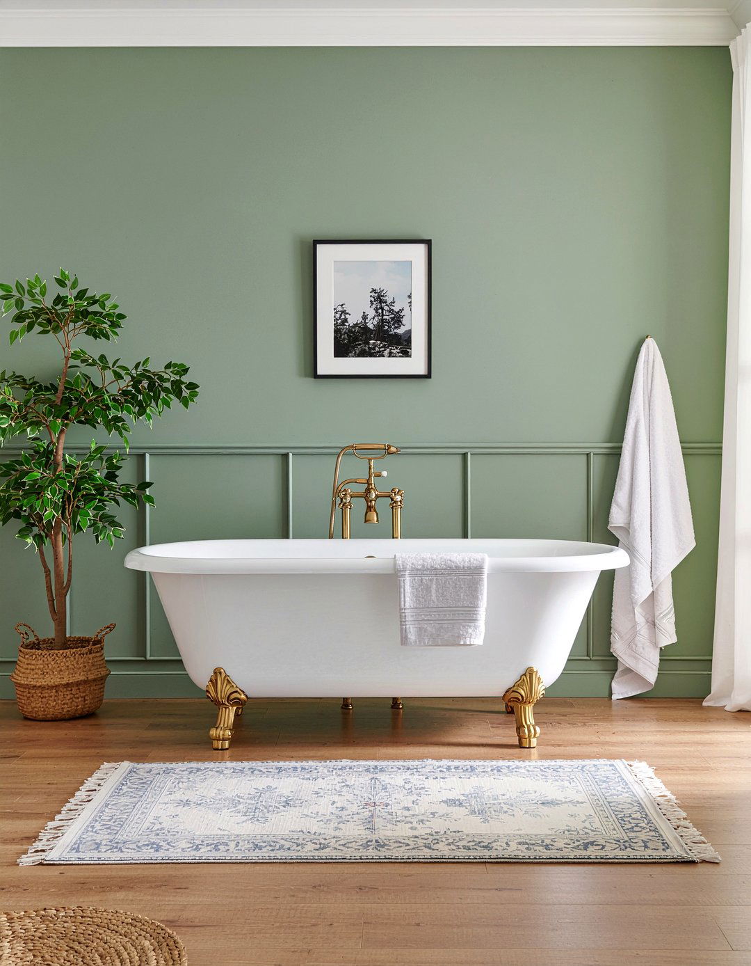 Sage green bathroom walls - 30 Georgian bathroom ideas