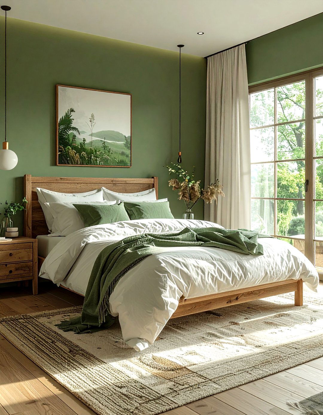 Sage green bedroom - 30 peaceful decor ideas