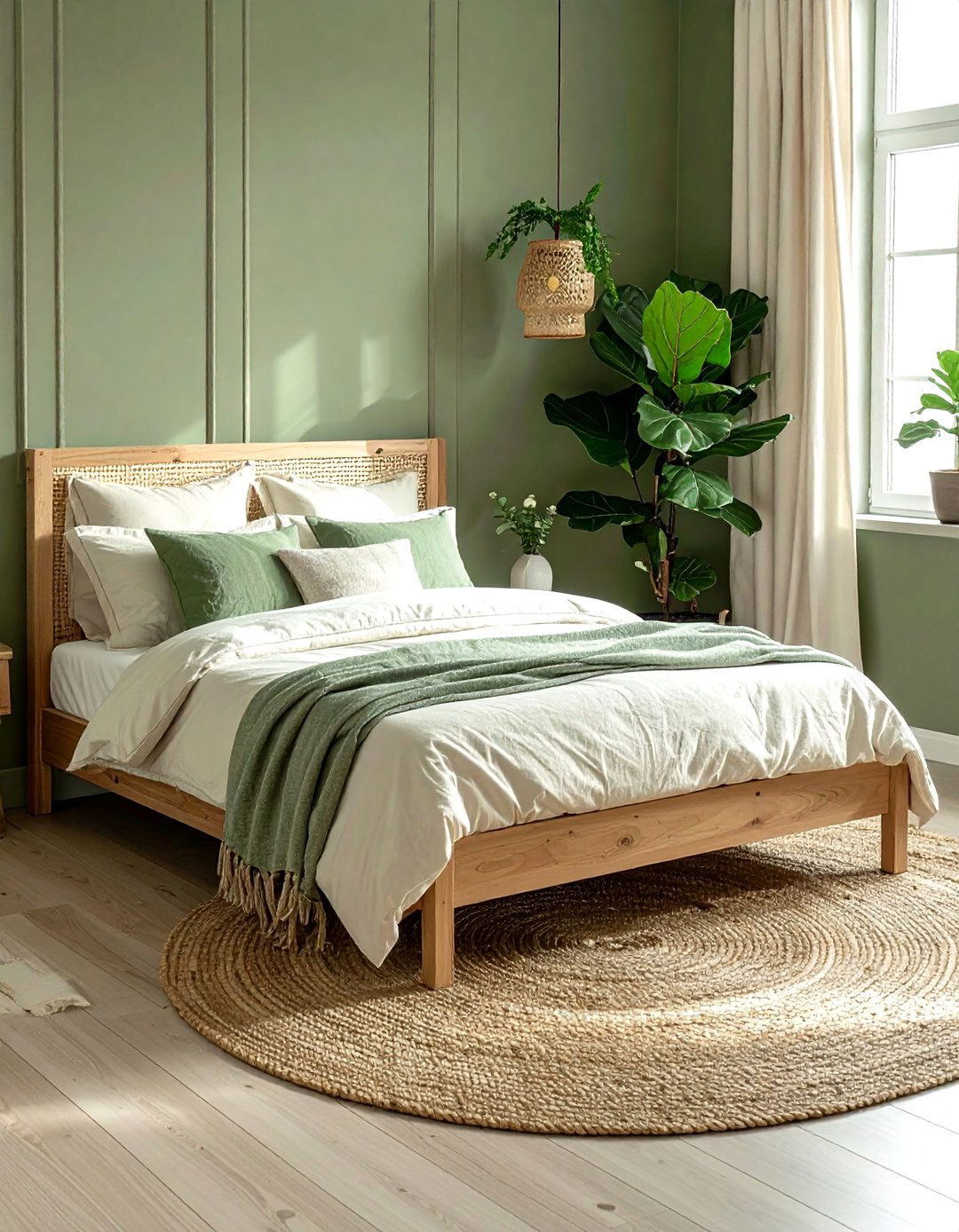 Sage green bedroom - 30 bohemian green bedroom ideas