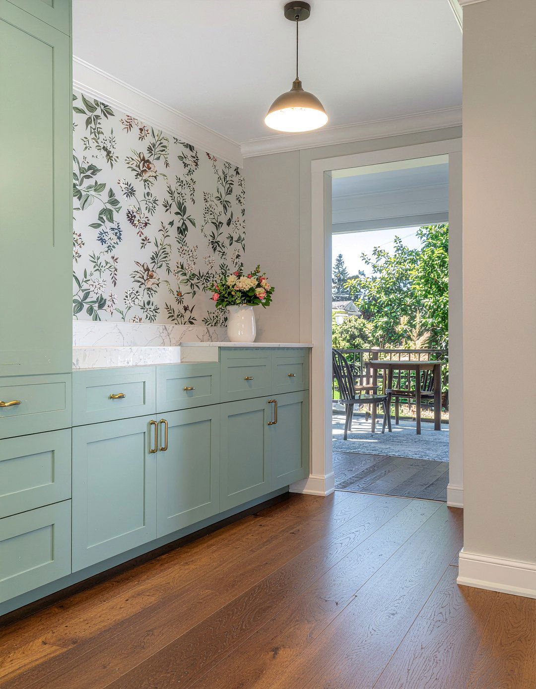 Sage green cabinets - 30 meadow dining room ideas