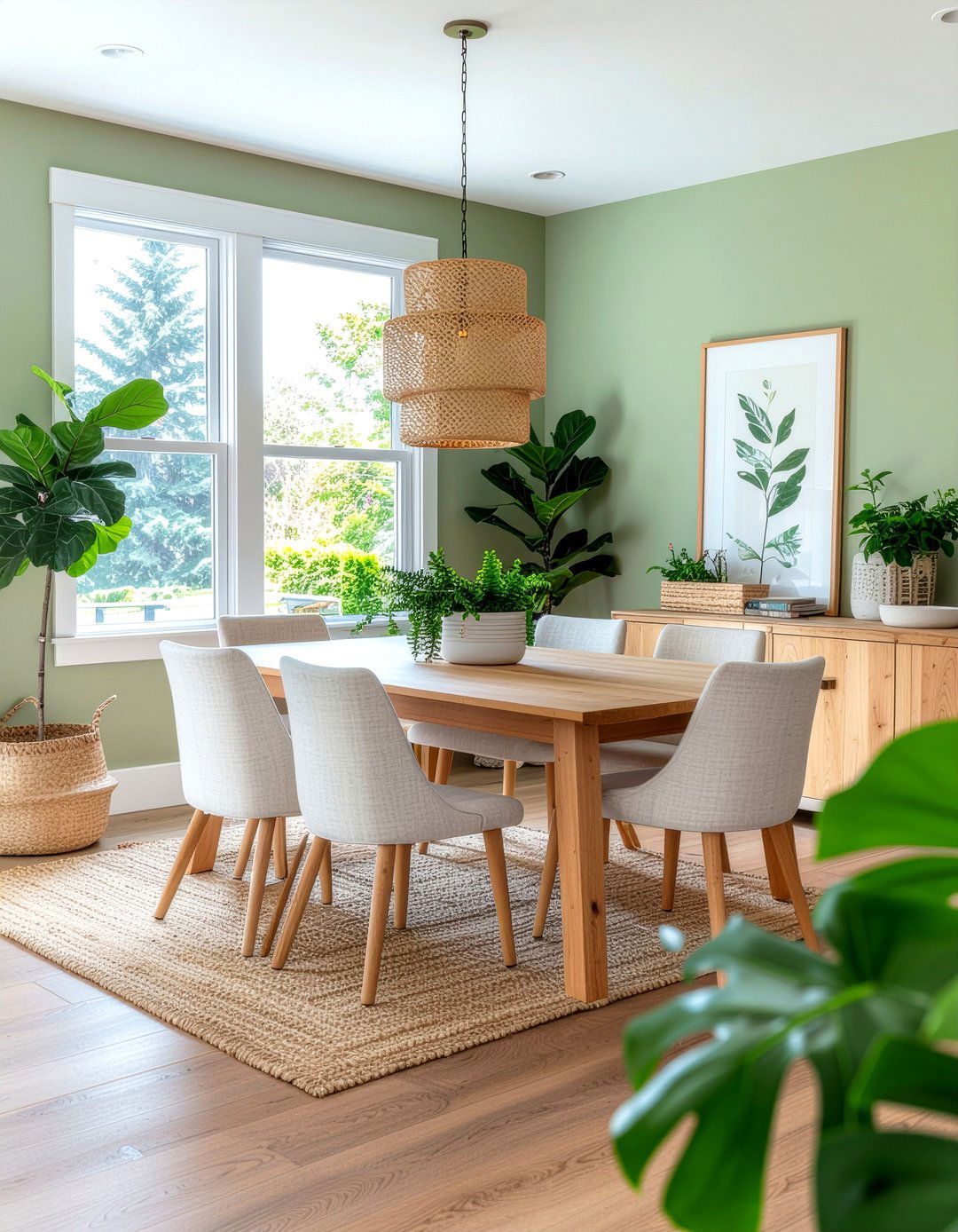 Sage green dining room - 30 dining room color ideas