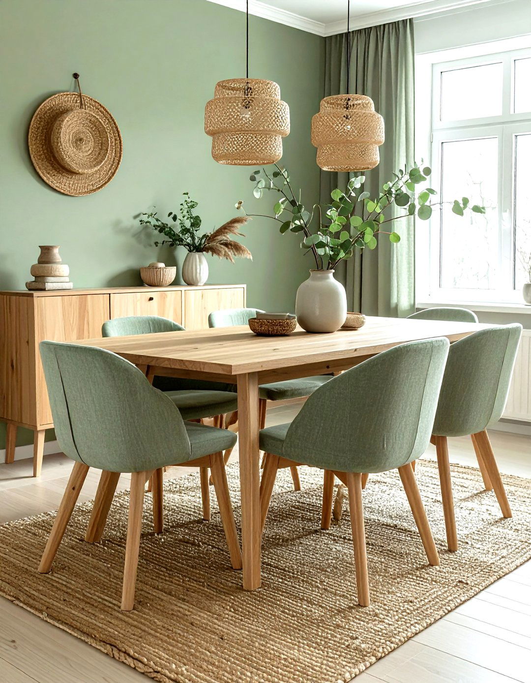 Sage green dining room - 30 green dining room decor ideas