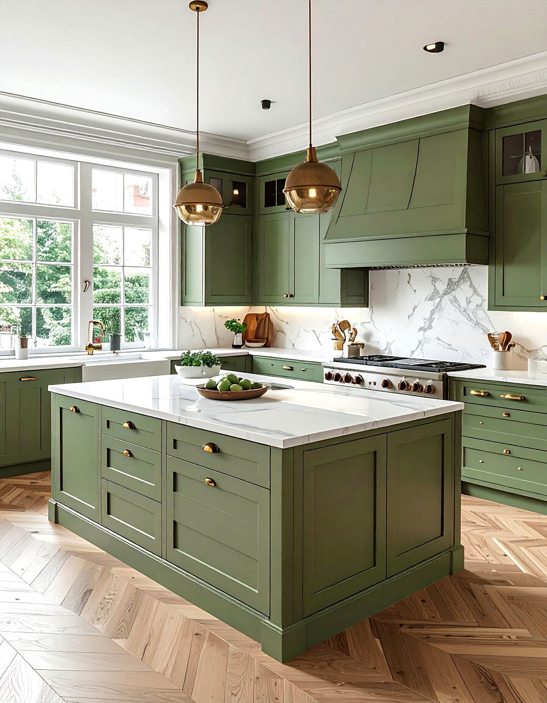 Sage green kitchen - 30 Georgian kitchen ideas