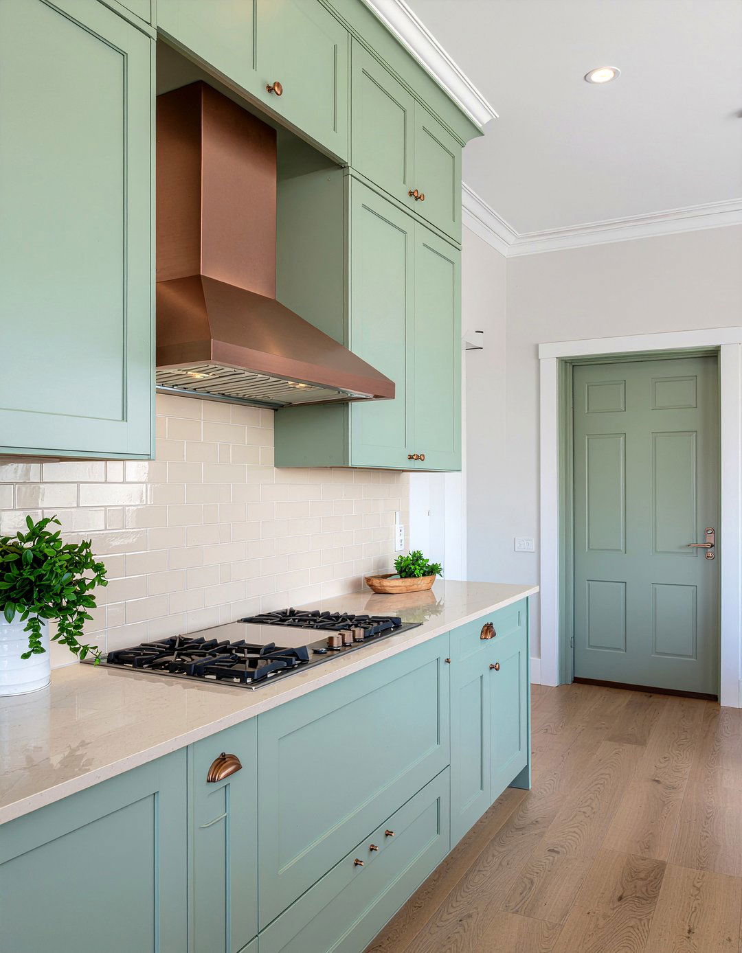Sage green kitchen cabinets - 30 kitchen door ideas