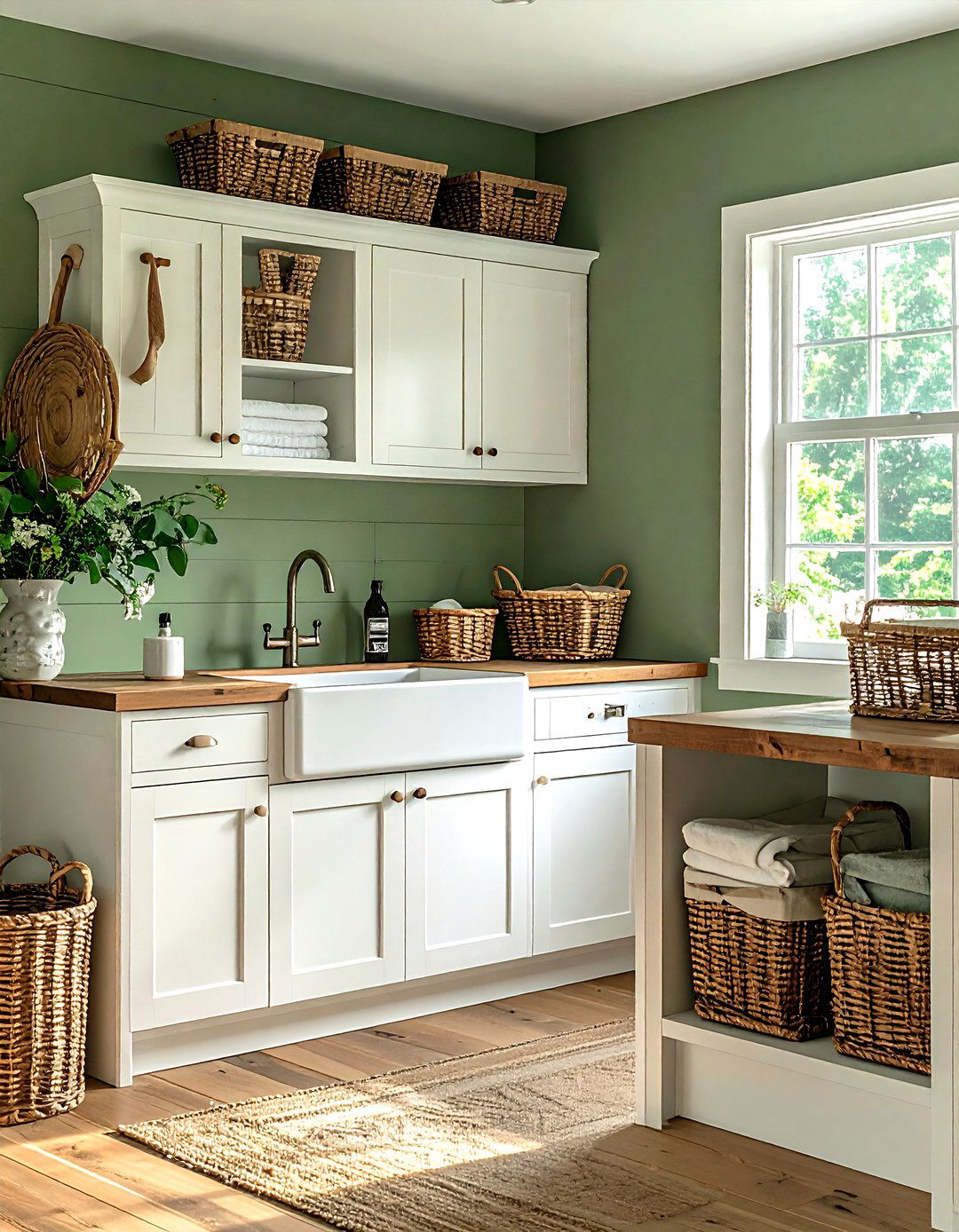 Sage green laundry room - 30 bold paint color ideas
