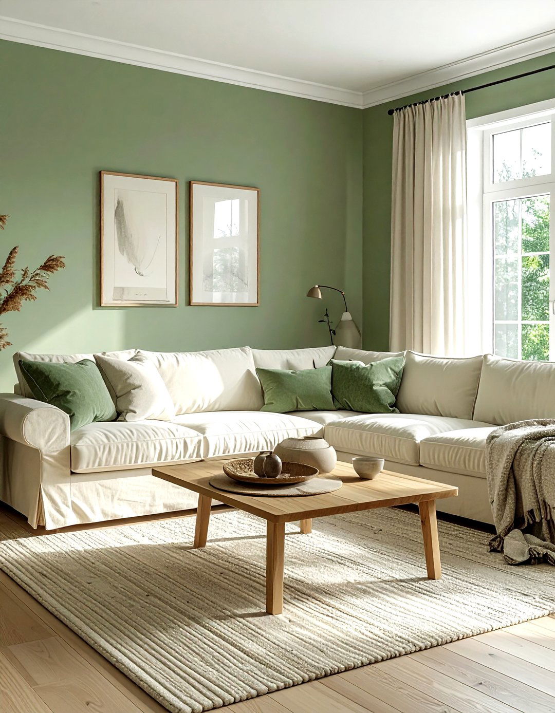 Sage green living room - 30 cool green living room ideas