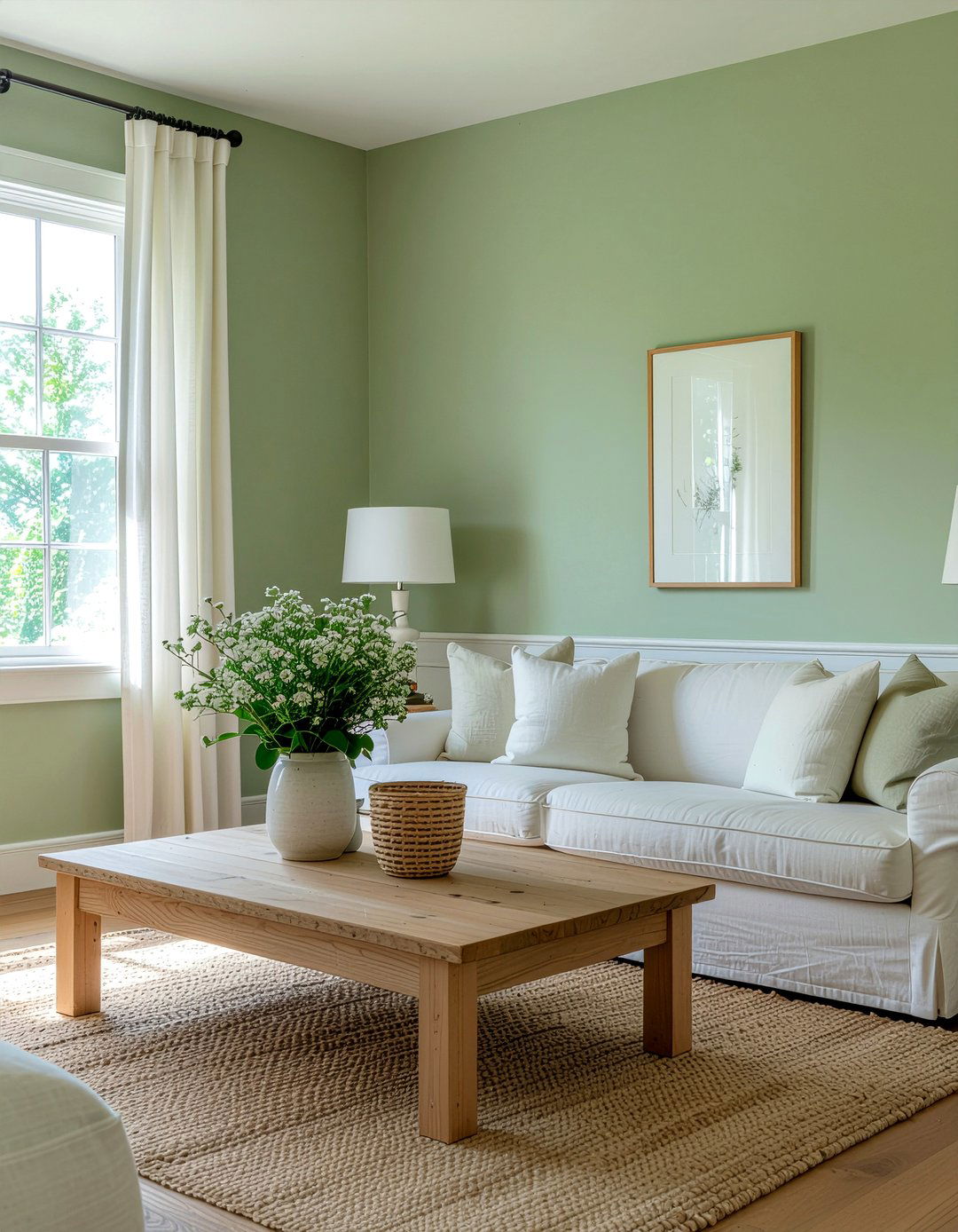 Sage green living room - 30 earthy living room ideas