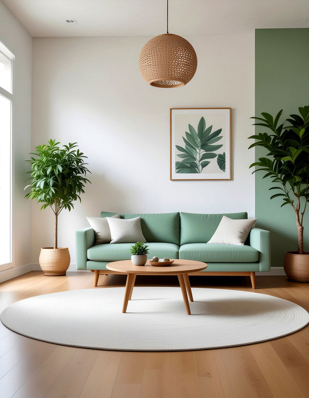Sage green modular seating - 30 living room pit sofa ideas