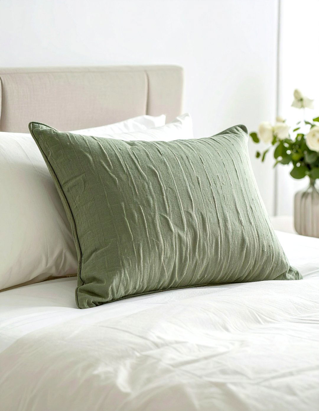 Sage green pillow - 30 decorative pillow ideas