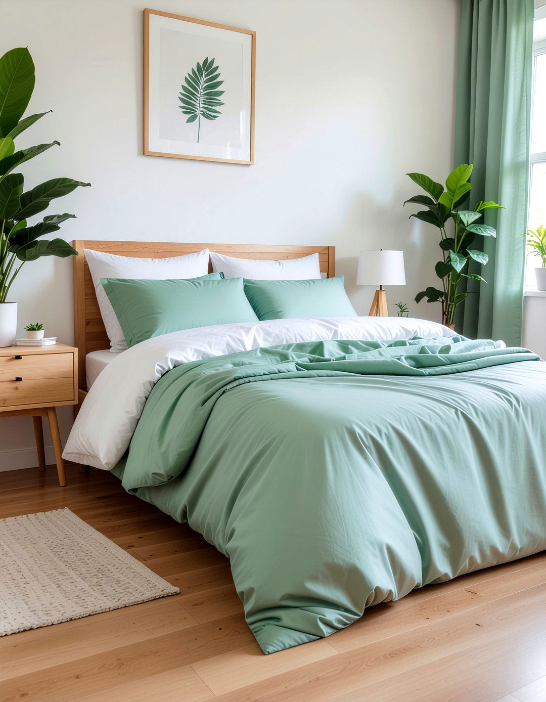 Sage green satin sheets - 30 bedroom satin bedding ideas