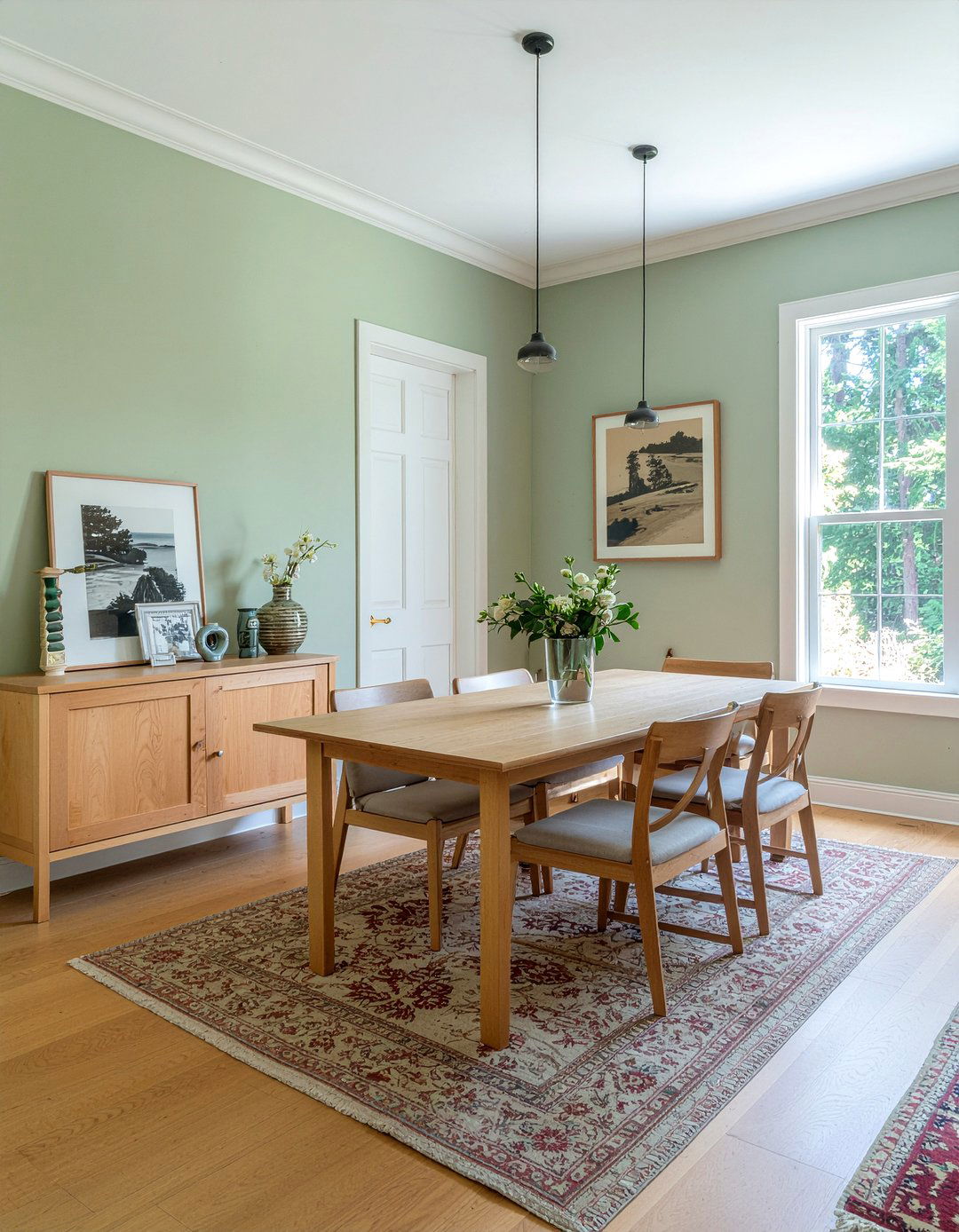 Sage green walls with oak furniture - 30 living room sage green walls