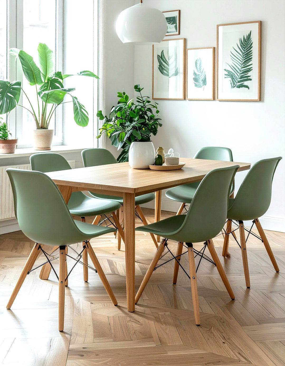 Sage green wishbone chair - 30 wishbone dining chair ideas
