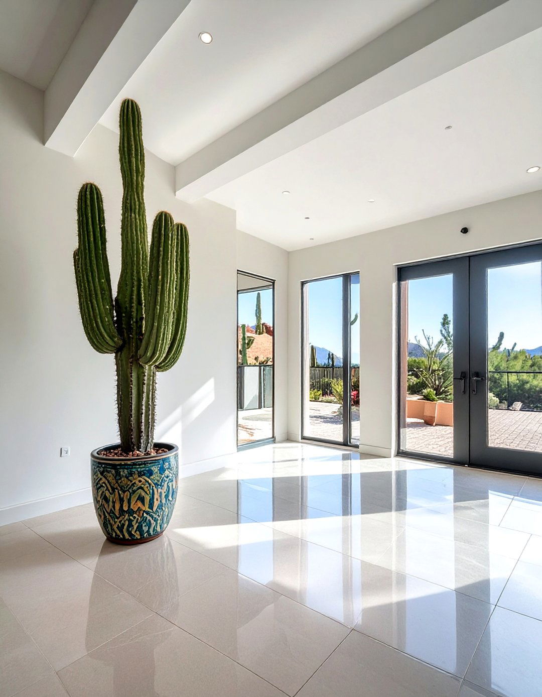Saguaro Cactus Corner Plant - 30 Southwestern dining room ideas