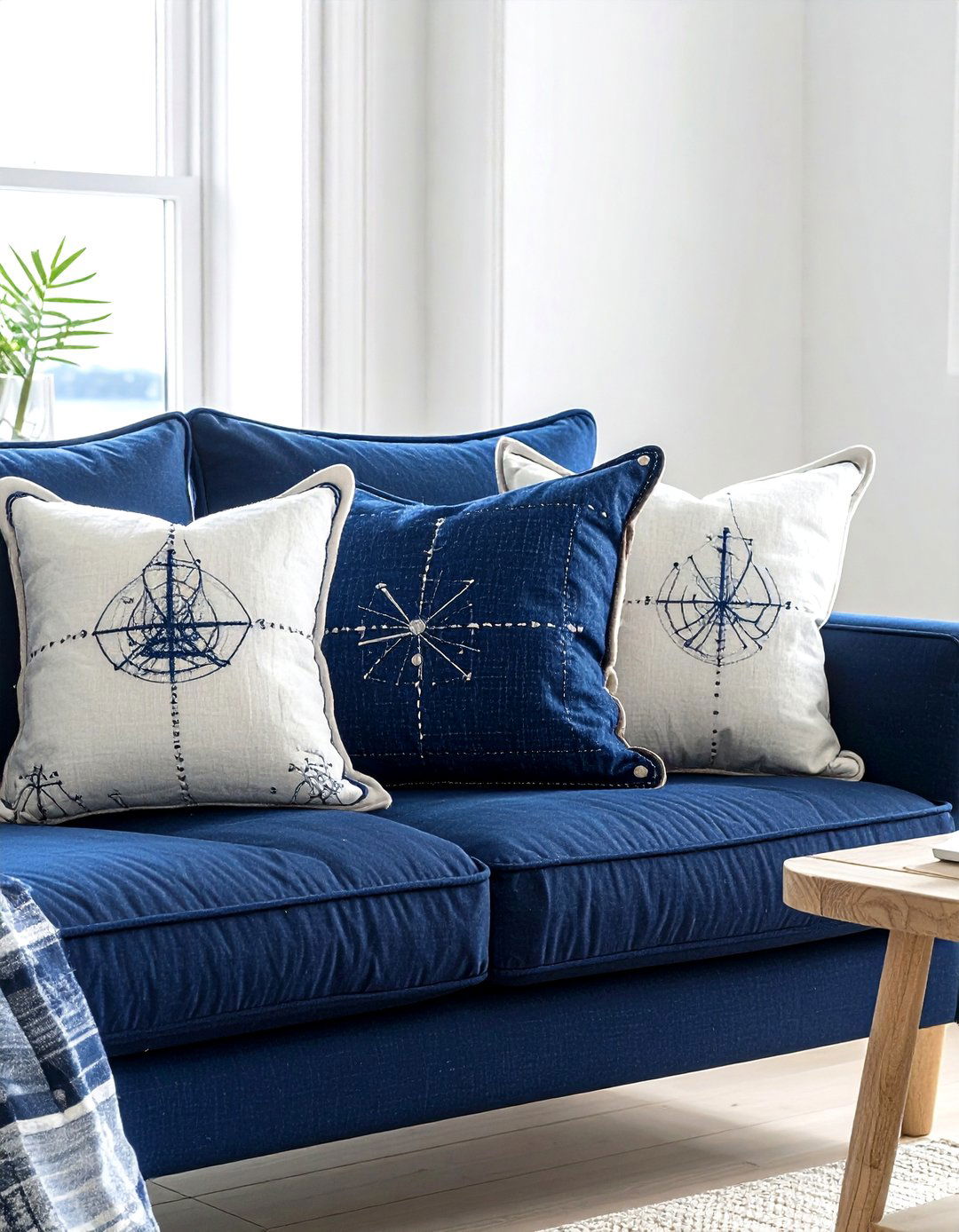 Sailcloth Throw Pillow - 30 nautical decor ideas