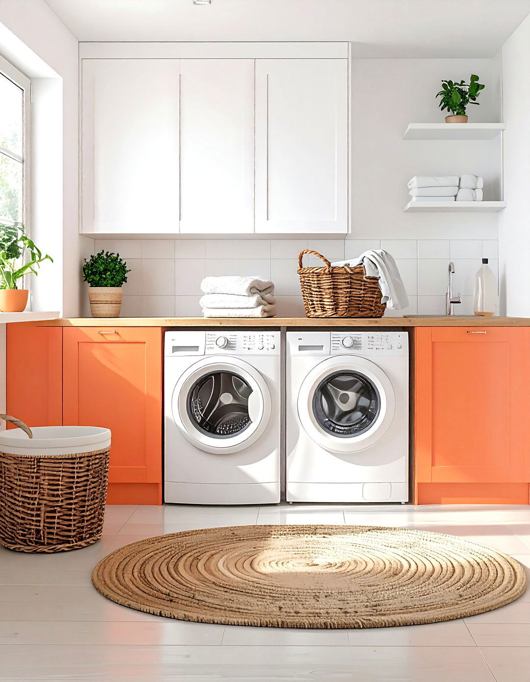 Salmon Laundry Room - 30 orange decor ideas