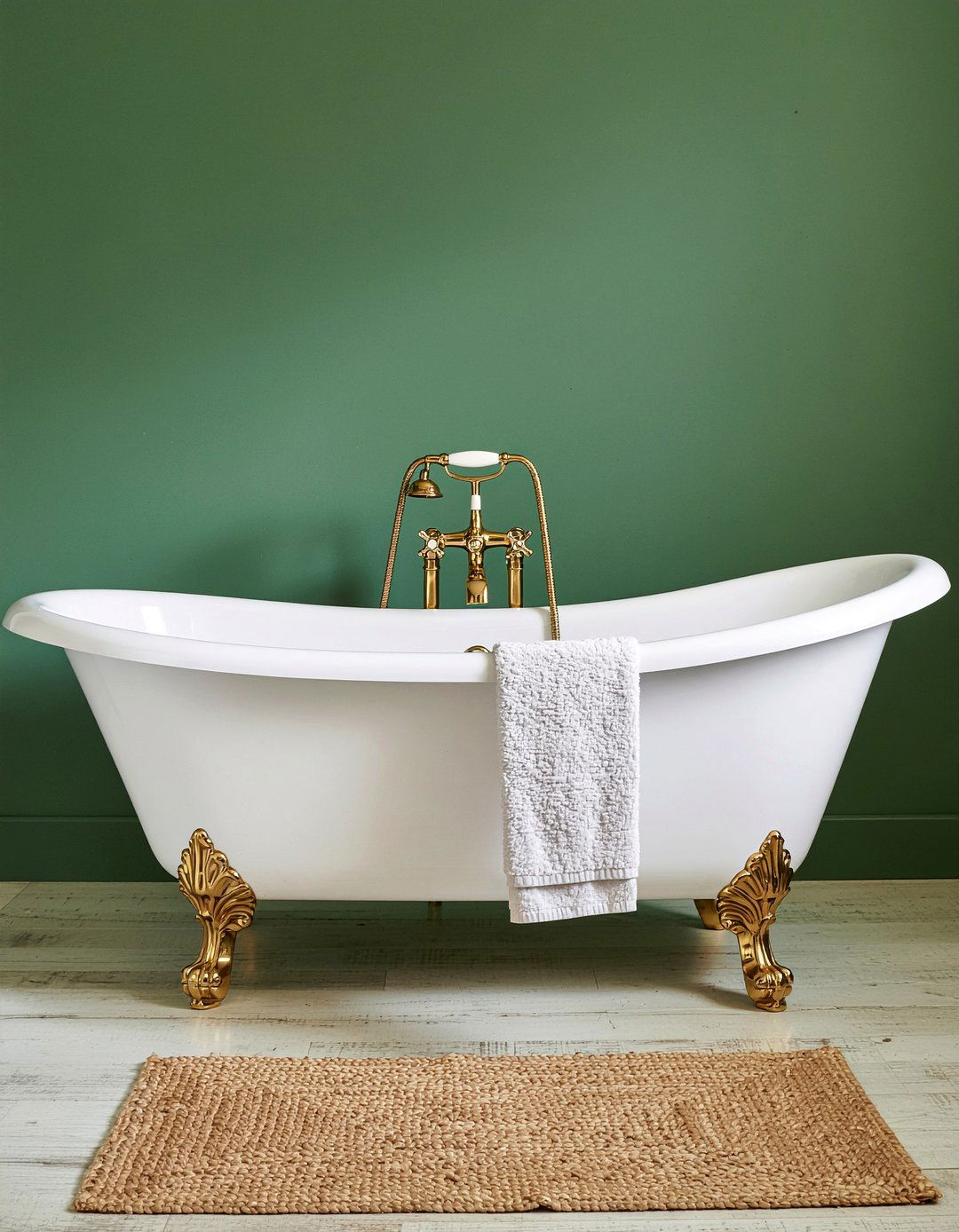 Salvaged Clawfoot Tub - 30 recycled material bathroom ideas