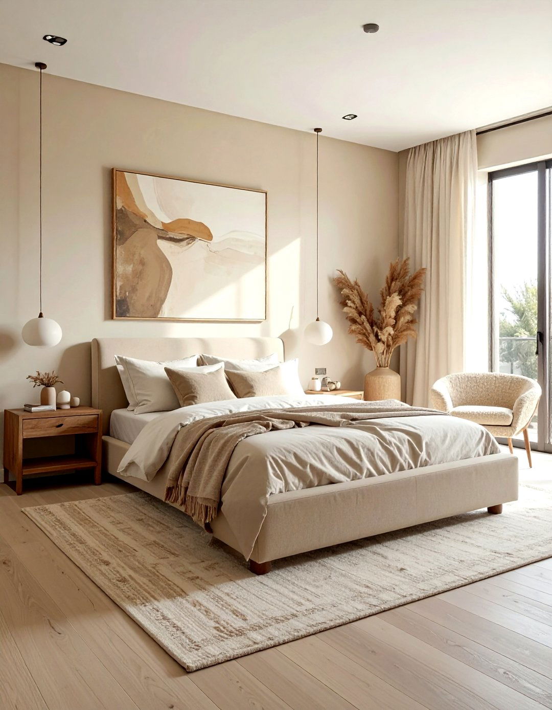Sand Beige Bedroom - 30 bedroom accent color ideas