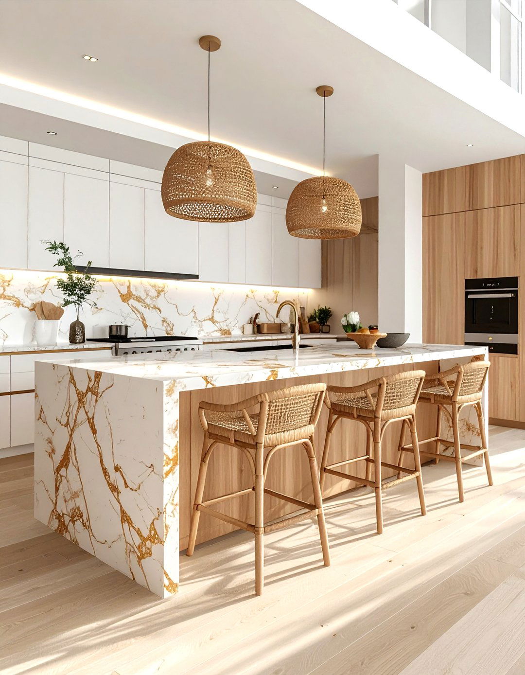 Sand Kitchen Island - 30 beige kitchen decor ideas