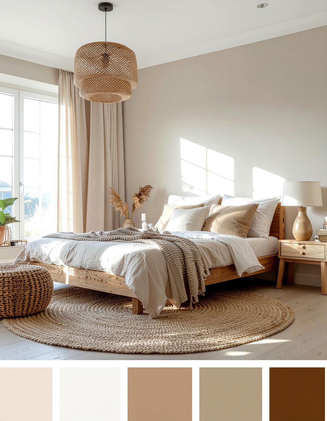 Sand color palette - 30 earthy bedroom ideas