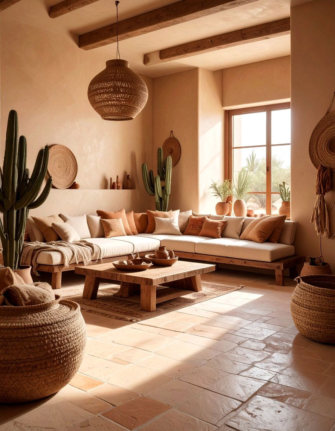 Sandstone Floor Tile - 30 living room floor design ideas