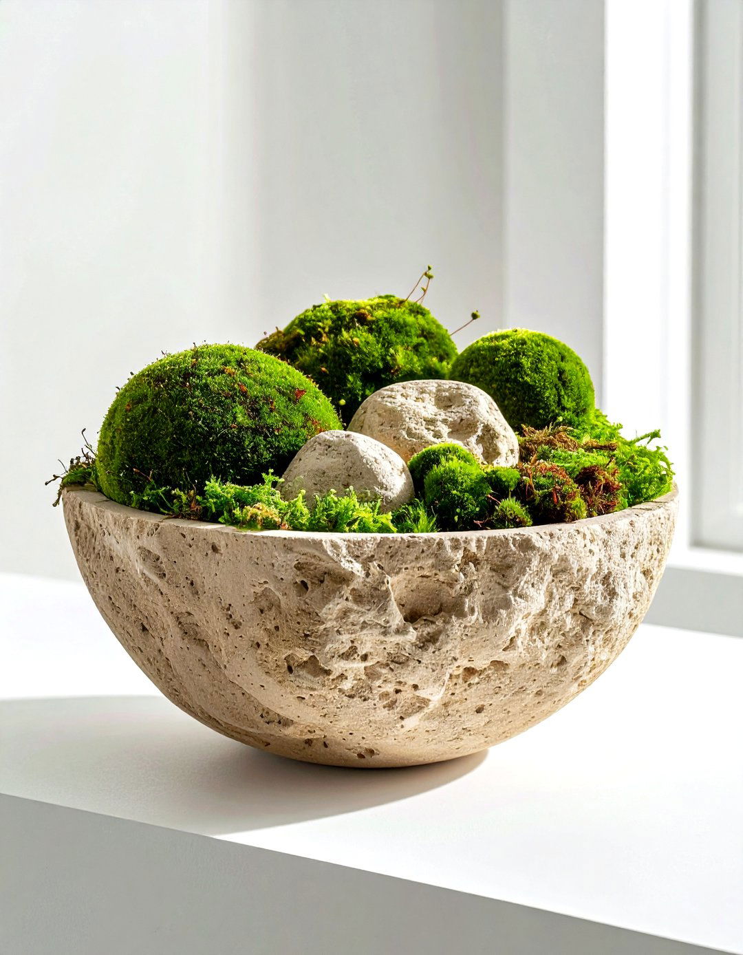 Sandstone decorative bowl - 30 beige dining room accessories ideas