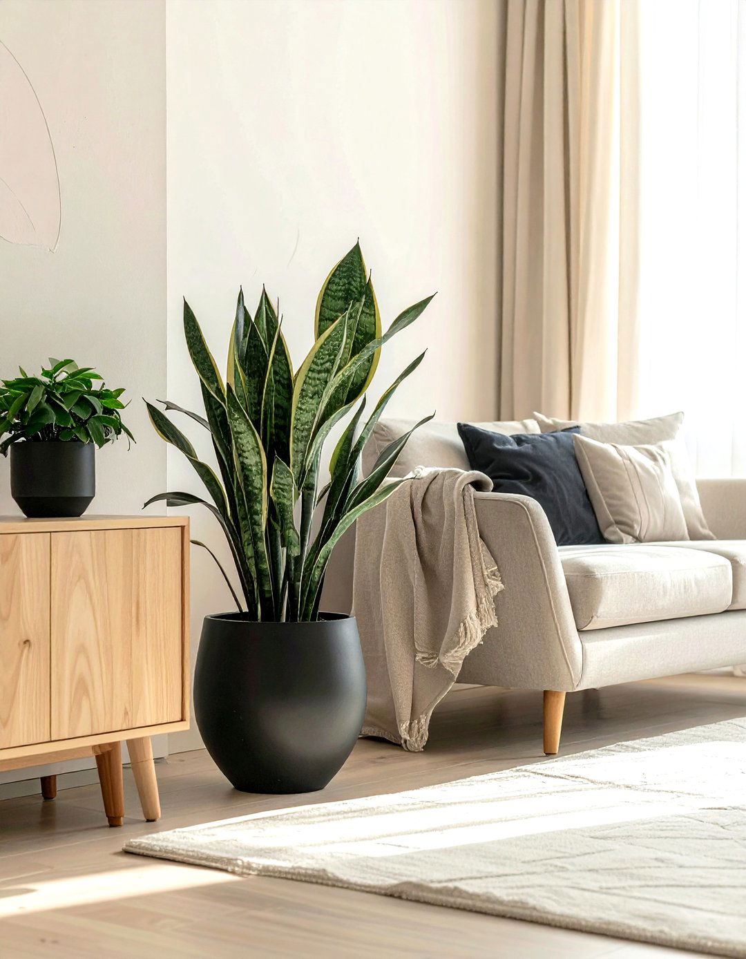 Sansevieria Moonshine Living Room - 30 living room snake plant ideas