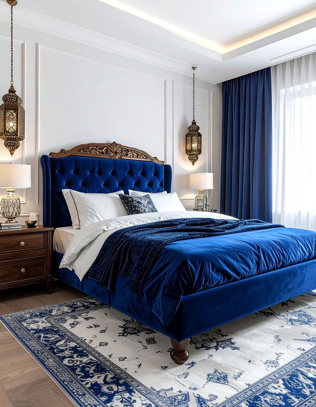 Sapphire Blue Bedroom - 30 bohemian blue bedroom ideas