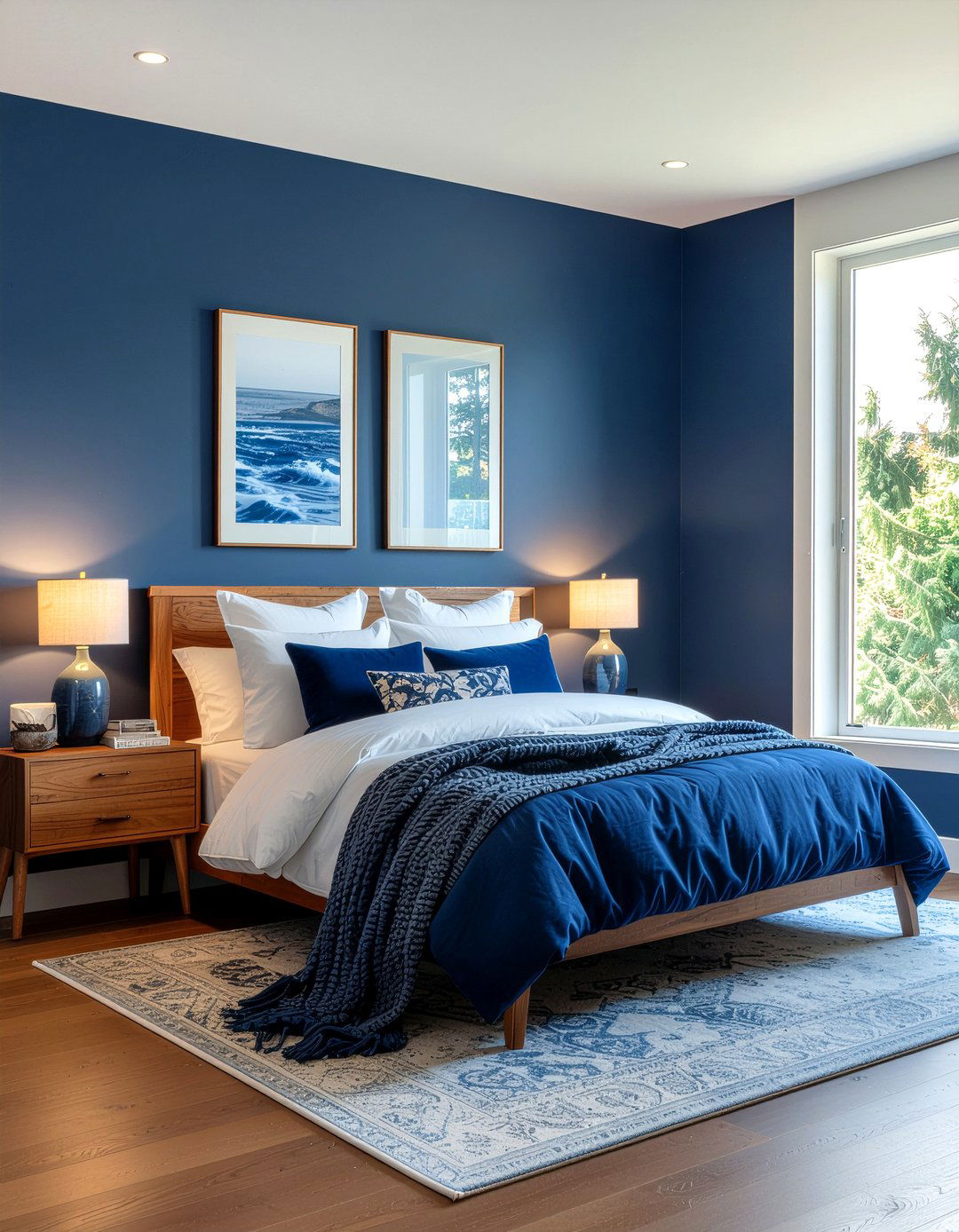 Sapphire blue bedroom - 30 jewel toned bedroom ideas