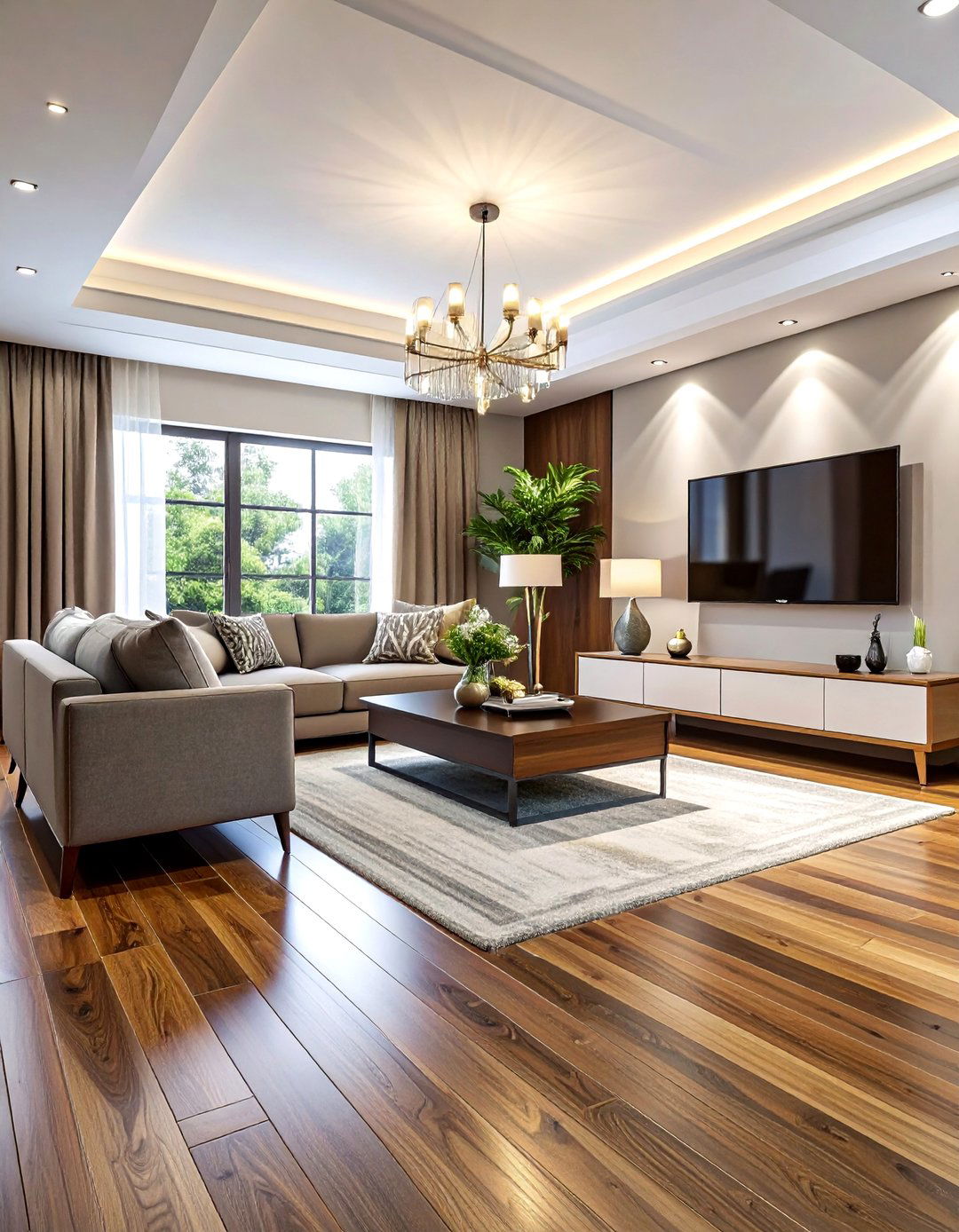 Satin Finish Hardwood - 30 living room hardwood floors