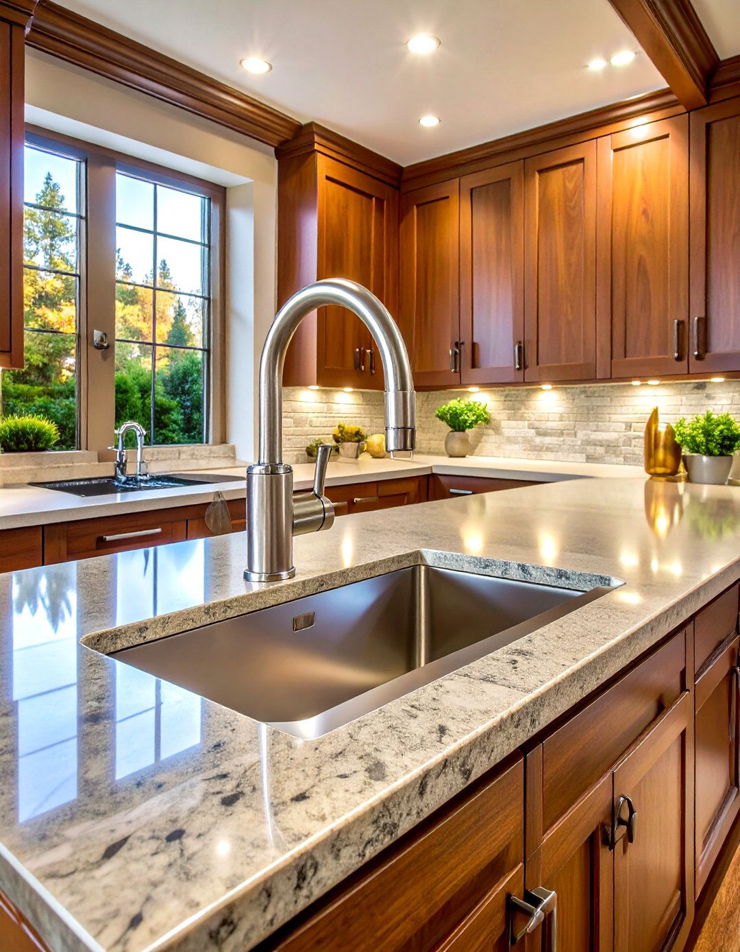 Satin Nickel Kitchen Faucet - 30 Waterstone kitchen ideas