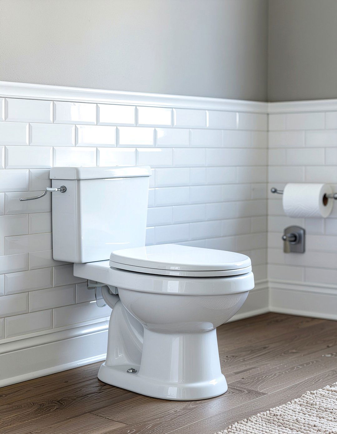 Satin Nickel Toilet Paper Holder - 30 bathroom hardware ideas